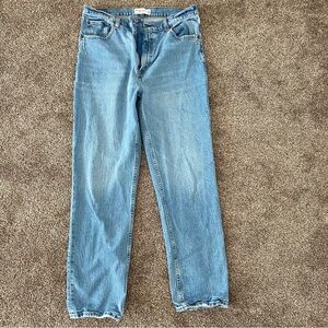 Abercrombie 90s High Rise Denim Blue Straight Leg Jeans 32/14